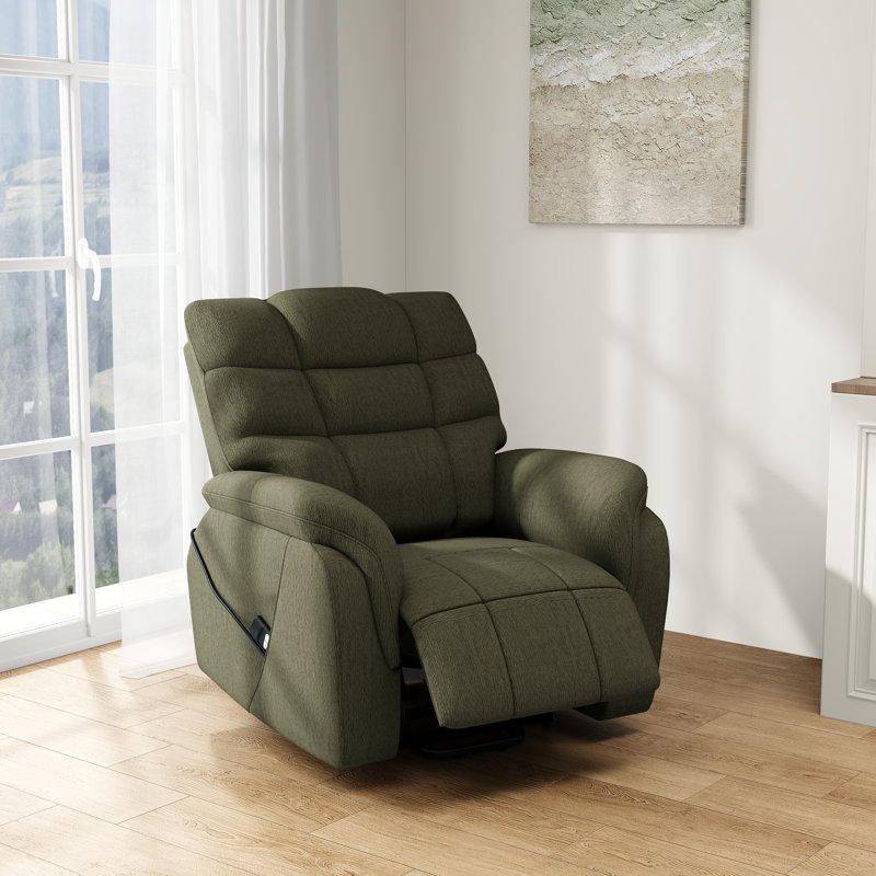 Power Lift Recliner Chair with Remote Control, Anti-Slip Chenille Fabric, Lift Assist for Elderly, Tool-Free Assembly, 350 lb Capacity
