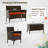 4 Pcs Patio Furniture Set With Washable Cushions And Tempered Glass Coffee Table-966639114