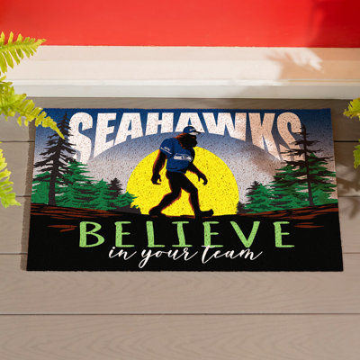 Seattle Seahawks Bigfoot PVC Doormat, 28 in x16 in