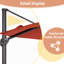 11Ft Double Top Aluminum Cantilever Patio Umbrella with Base-797231480