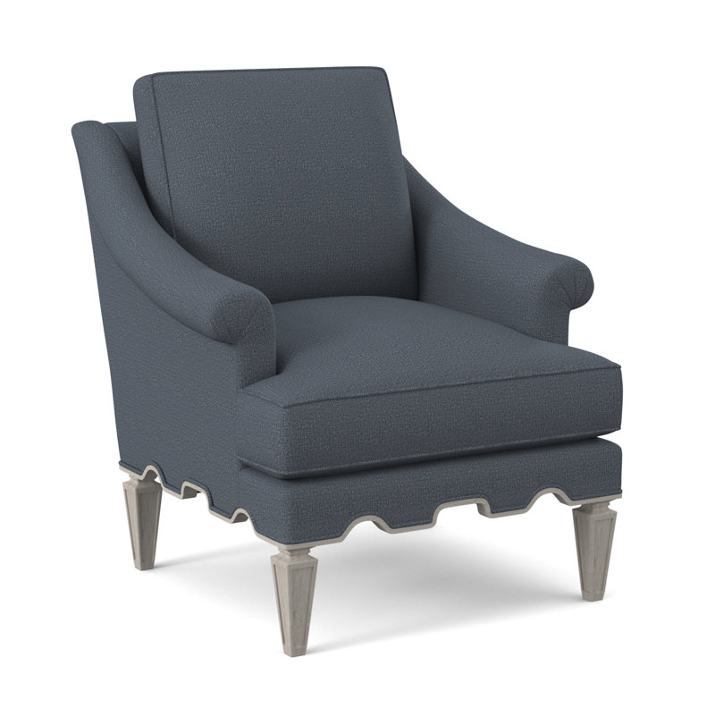 Palm Armchair, Bisque, Venice Navy 100% Polyester