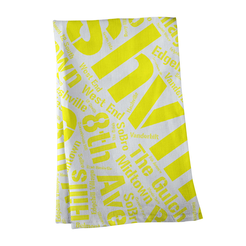 Cotton Tea Towel Kitchen Towel, Blue, Nashville