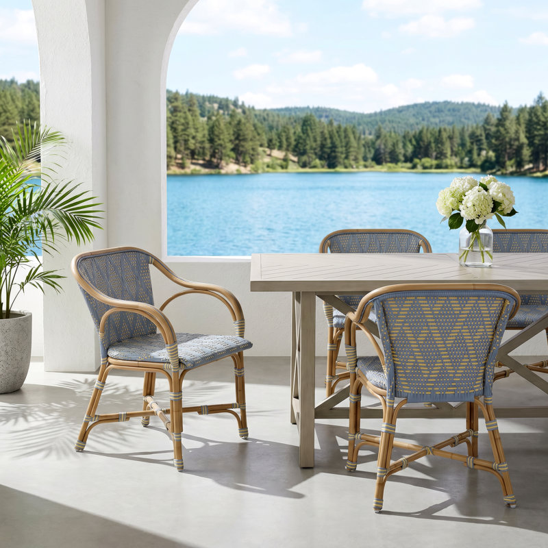 Cliff Outdoor Arm Chair, Cliff Outdoor Arm Chair, Blue & Yellow