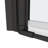 Big Adjustment Pivot Shower Door With Stainless Steel Handle For Bathroom - 1/4" Tempered Glass Matte Black