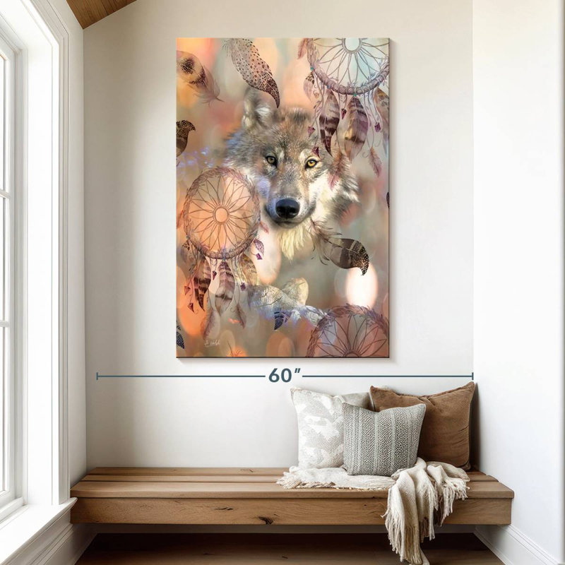 Brampt The Dream Wolf, 51" H x 34" W