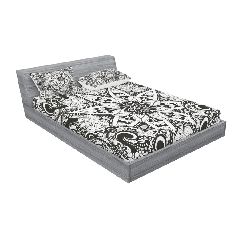 Ensemble de literie Eastern Lace Like Universe, Ensemble de drap pour grand lit avec drap-housse