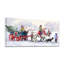 Père Noël sur traîneau avec rennes sur toile-91901661
