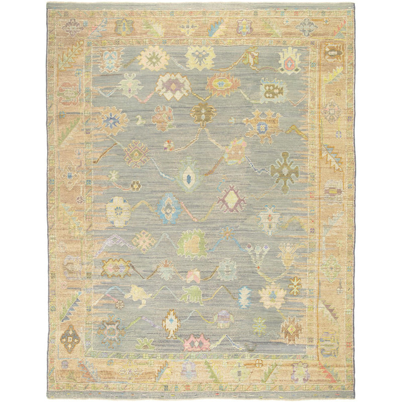 Antique One Of A Kind One-of-a-Kind 9'1" X 11'7" Hand Knotted Area Rug