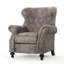 Fauteuil inclinable Lothrop de 35,83 po de largeur avec accoudoirs roulés, garniture cloutée et pieds en bois d'hévéa-133737922