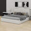Cadre de lit plateforme contemporain tapissier, look élégant pour chambre d'amis et chambre à coucher