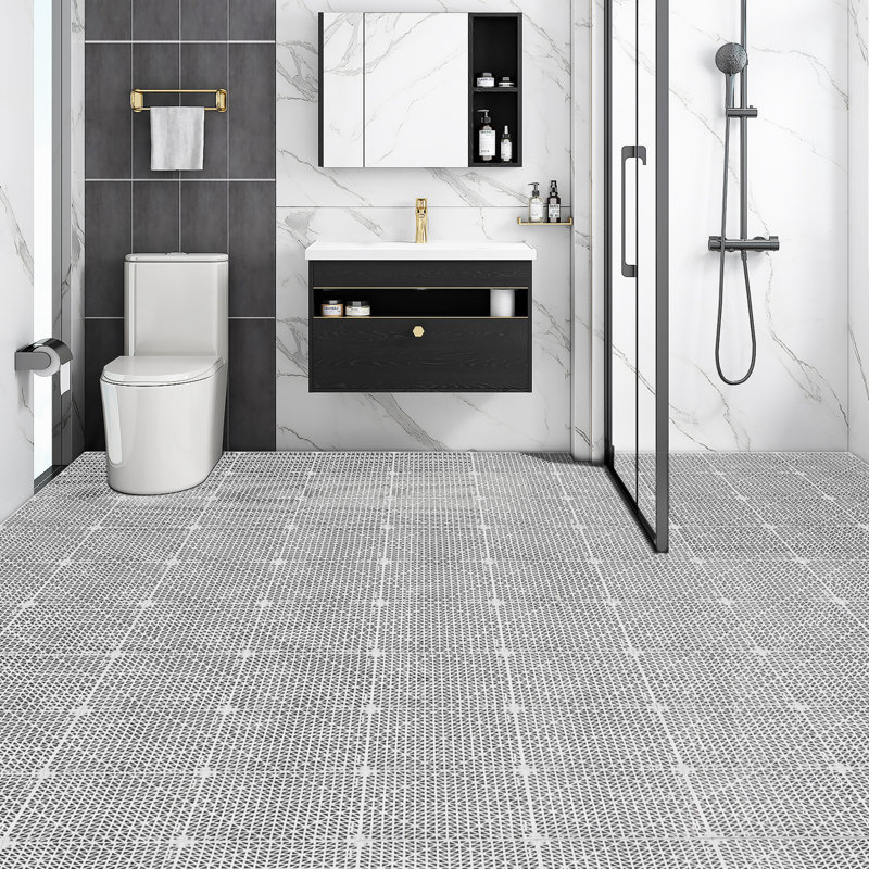 VEVOR 30 x 30 cm Interlocking Drainage Mats: Versatile Outdoor Deck Tiles, Grey