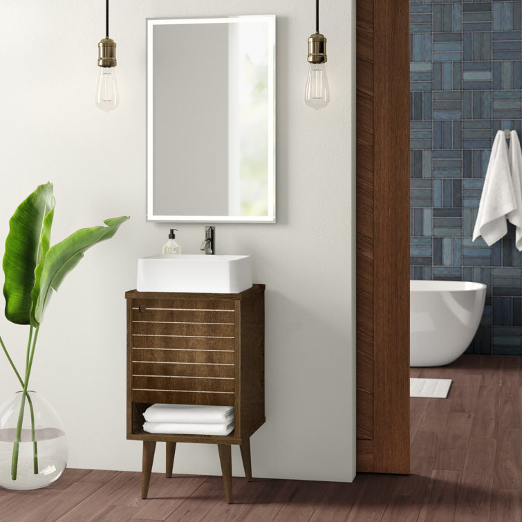 Altom 17.7'' Single Bathroom Vanity with Manufactured Wood Top