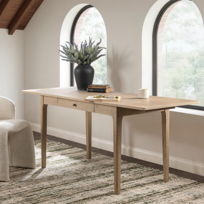 Karl Oak Wood Extendable Writing Desk