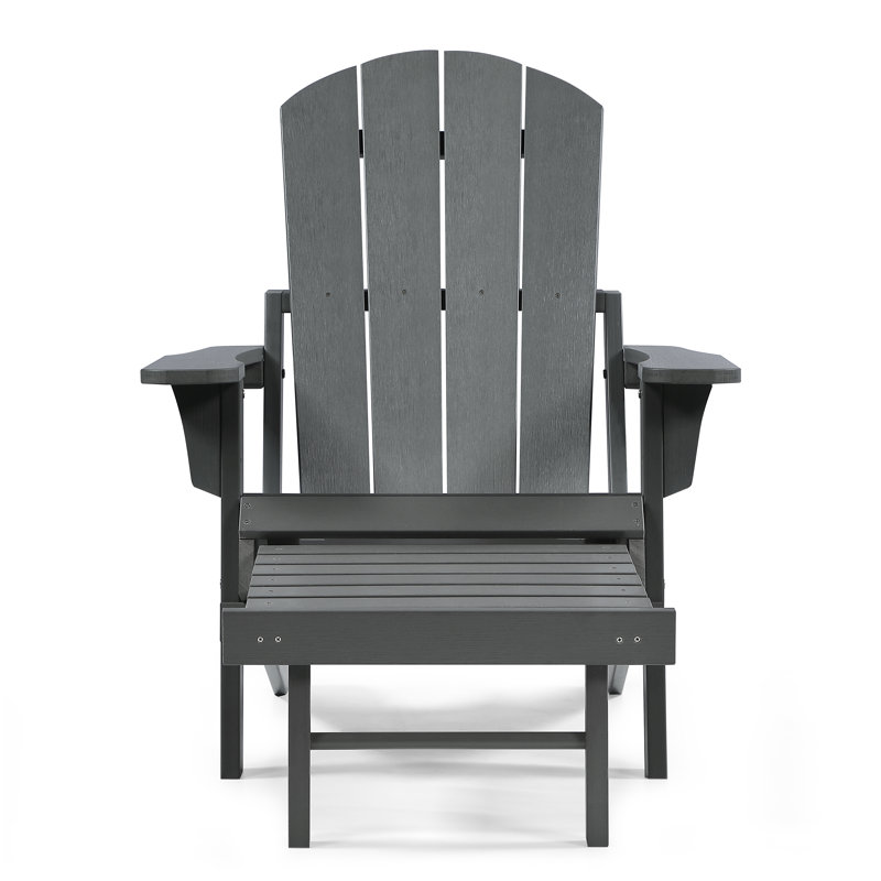 Chaise Adirondack pliante Hurley Morphew, Gris