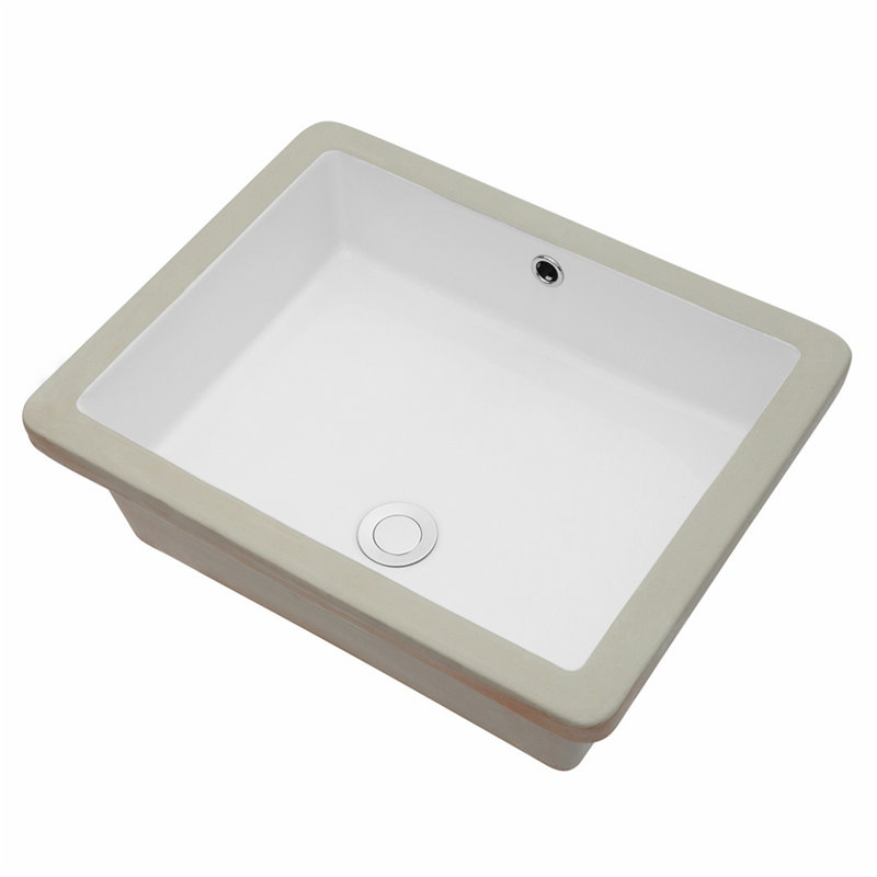 Classic Design Rectangular Sink, Undermount Bathroom Sink With Overflow