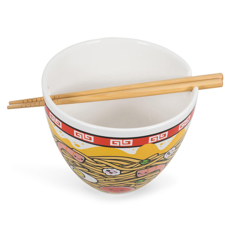 Service de vaisselle japonais Sunken Noodles | Bol et baguettes 16 onces Ramen