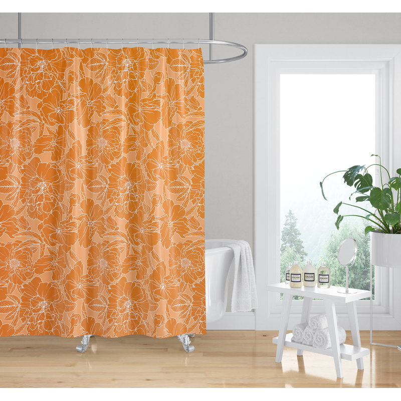 Red Barrel Studio® Mandujano Floral Shower Curtain & Reviews | Wayfair