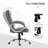 High Back Home Office Chair Executive Computer Chair With Adjustable Height, Upholstered Thick Padding Headrest And Armrest - Grey