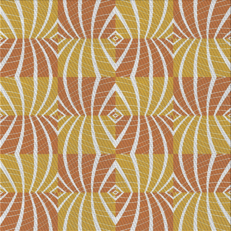 Tapis jaune Kohn, Carré 8 pi