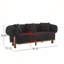Canapé à accoudoirs arrondis noirs incurvés avec design ergonomique et sièges très profonds pour un confort et un style inégalés-117170953