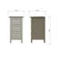 Accetturri 3 Drawer Bedside Table Nightstand Cabinet in Grey, Putty or Ivory White-801607313