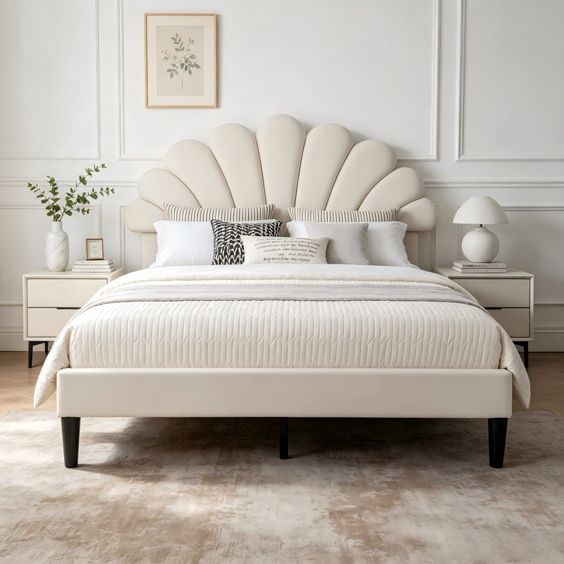 Bed, Beige