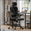 Chaise de bureau ergonomique avec appui-tête et soutien lombaire, pivotant à haut dossier pour le confort de la maison et du travail