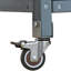 Chariot de barbecue extérieur French Country: plateau en acier inoxydable et bois. Rangement. 4 roues verrouillables lisses. Gris-bleu Chariot à épices avec tablettes réglables pour serviettes-1098859054