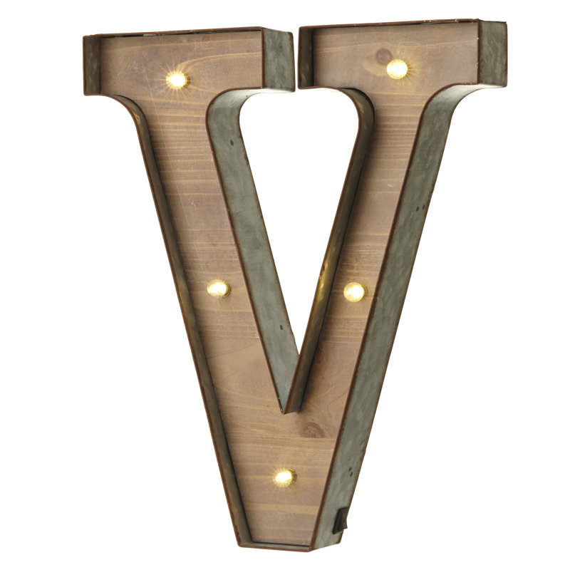 Della Text & Numbers Letter Block, V