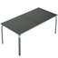 Table de salle à manger d'extérieur moderne 71 "avec trou pour parasol - table de patio en aluminium de qualité marine, conception résistante aux intempéries et à la rouille pour les restaurants, les cours, la piscine - Table grise résistante aux égratignures