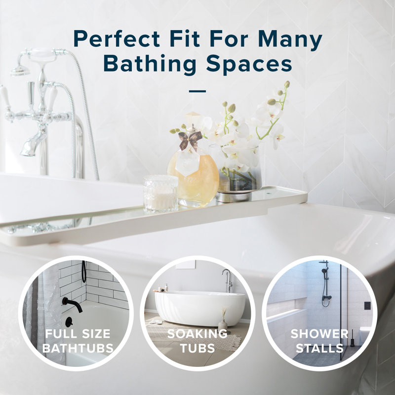 Leona Rubber Non-Slip Shower Mat, Light grey