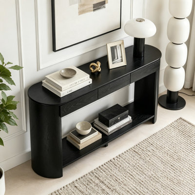 Console moderne 59,8 po avec 3 tiroirs