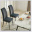 Ensemble de 2 chaises de salle à manger réglables en velours gris foncé-450961902