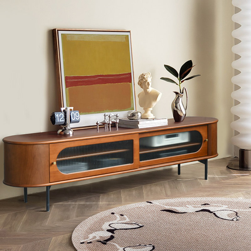 Meuble télé Modern, Noyer, H 18,9 po x L 70,87 po x l 15,75 po