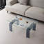 Table basse moderne en verre trempé avec rangement à 2 niveaux, design épuré pour le salon et les petits espaces