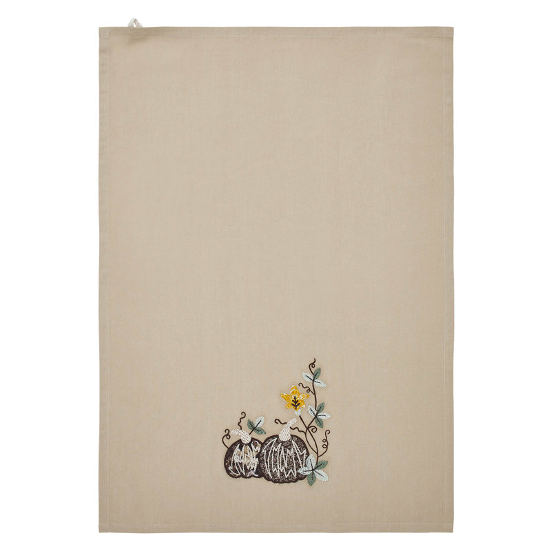 Torchon d'automne citrouille 19 x 28