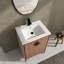 Meuble-lavabo 24 po avec lavabo supérieur, meuble de rangement moderne avec 2 portes à fermeture douce et meuble-lavabo simple