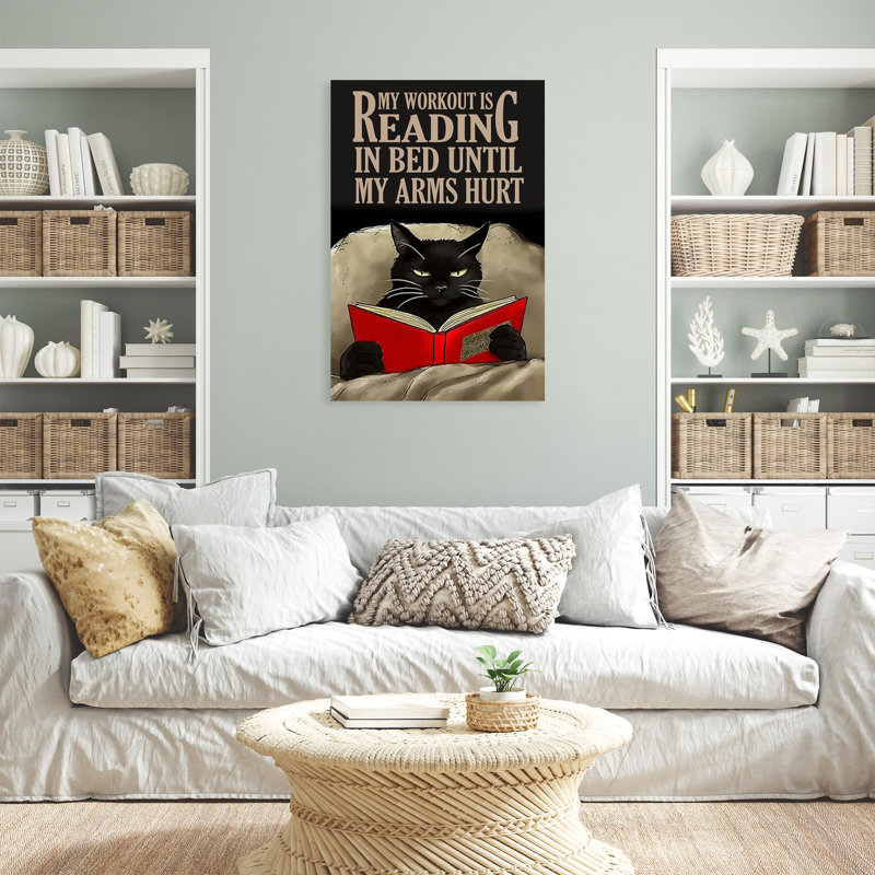 Bander My Workout Is Reading, H 36 po x l 24 po x P 1,25 po