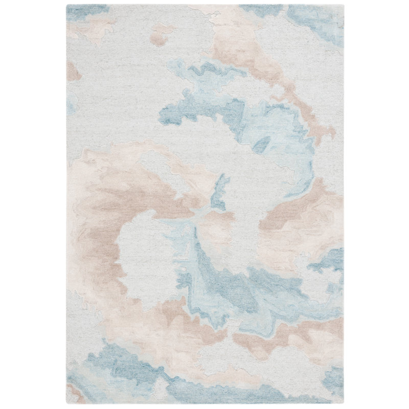 Jariyah Hand Tufted Performance Abstract Rug, Rectangle 3' x 5'