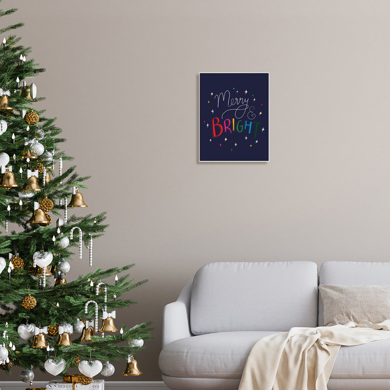 «Merry & Bright Whimsical Sparkle», Plaque murale, H 19 po x l 13 po x P 0,5 po