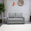Lit escamotable avec revêtement en velours, 2 poches latérales et coussins, dossier réglable, gris pour le salon, espace de couchage convertible maison, matériel et centre de villégiature