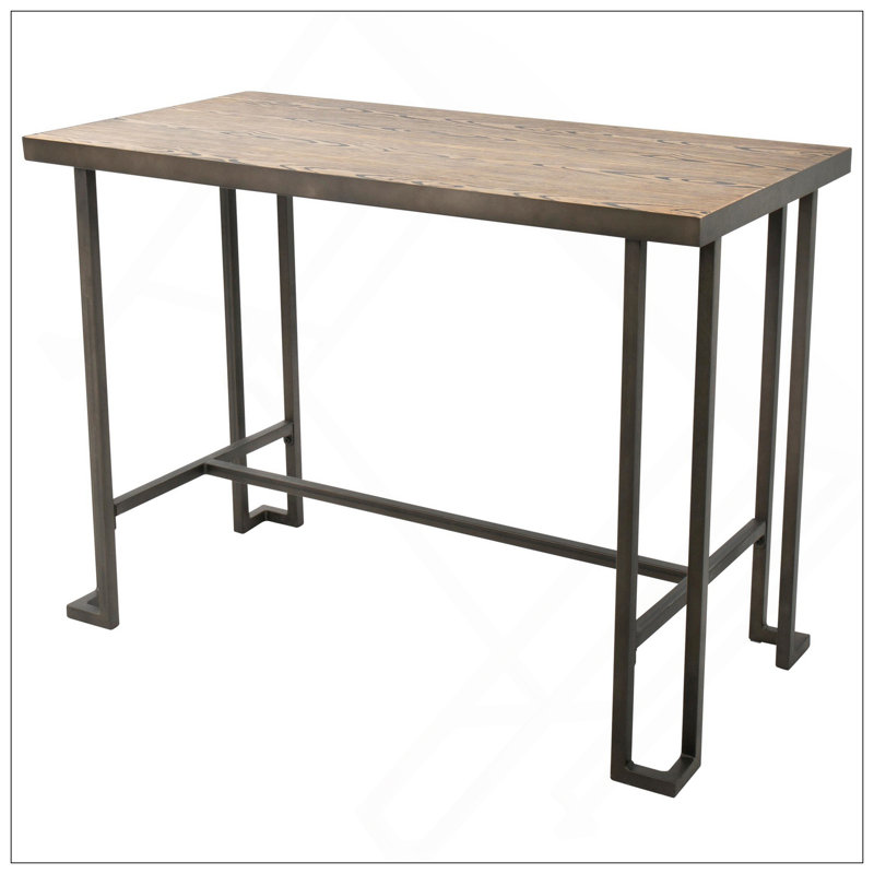 Table de comptoir romaine industrielle antique et brune par Lumisource