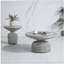 Table d'appoint piédestal gris patiné