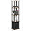 Tarris Book Shelf, 5-Tier Square Open Frame Display Shelf, Corner Storage Shelves with Storage Bin, Shelving Unit, for Organization, Living Room, Garage, Home Office, Amber Pine-617273368