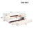 Twin Size Upholstered Daybed With Ergonomic Design Backrest And Trundle, Beige-1319875294