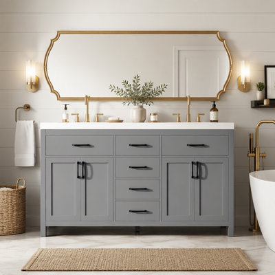 Single Vanity Bathroom Vanity With MDF Top