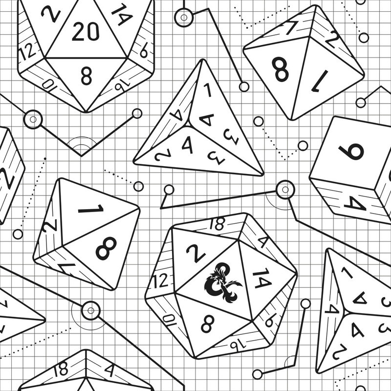 Papier peint adhésif Dungeons & Dragons, Blanc