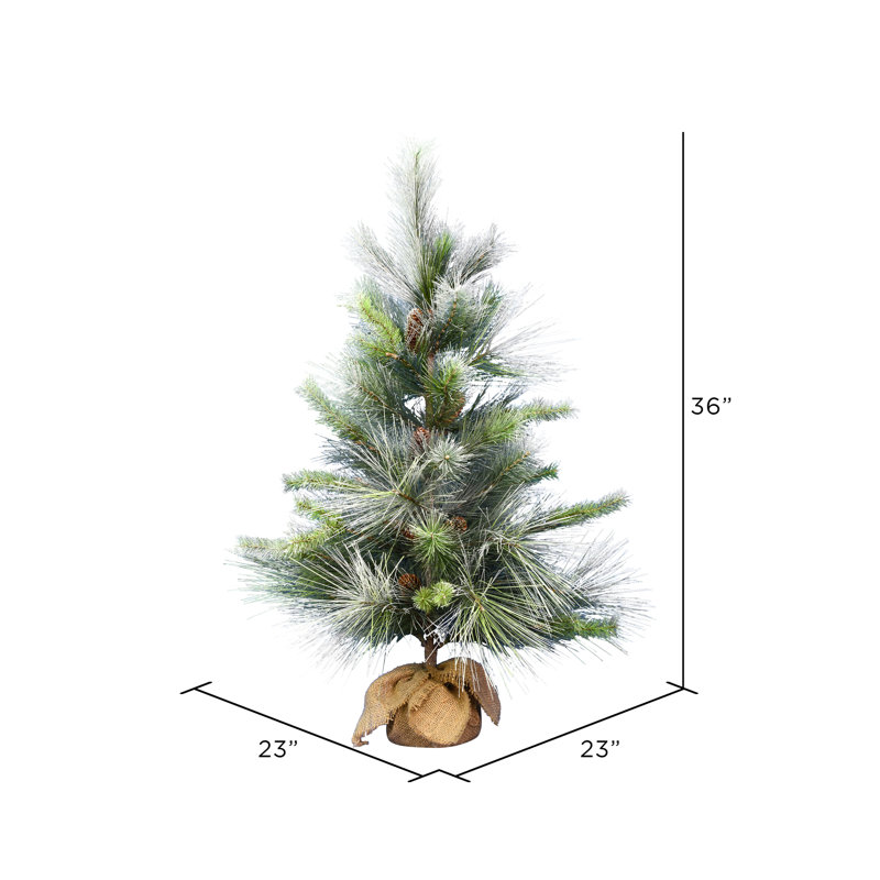 Vickerman Frosted Myers Pine Artificial Christmas 3' Pine Christmas Tree