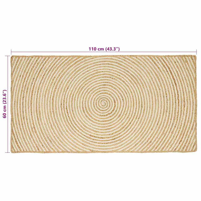 Solid Colour Standard Area Rug, Rectangle 60 x 110cm