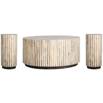 Cocktail Table With 2 Chairside Tables